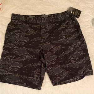 Nike‎ Black and Gray Board Shorts with Textured Pattern